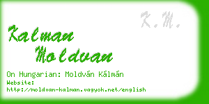 kalman moldvan business card