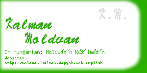 kalman moldvan business card